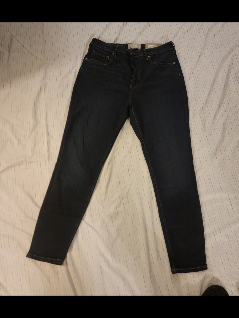 Everlane Dark Indigo High-Rise Skinny Jeans